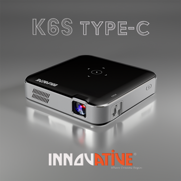 Pocket INNOVATIVE K6s 4k USB-C PD Super Short Throw Home & Business Smart Projector