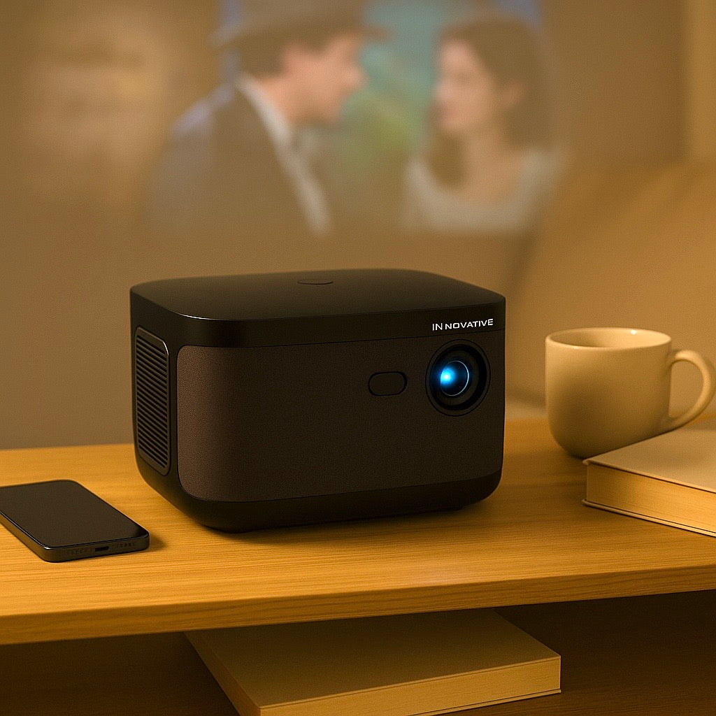 INNOVATIVE Annistyn V2 - High Brightness Short Throw Projector with Google TV 4k & A.I Focus