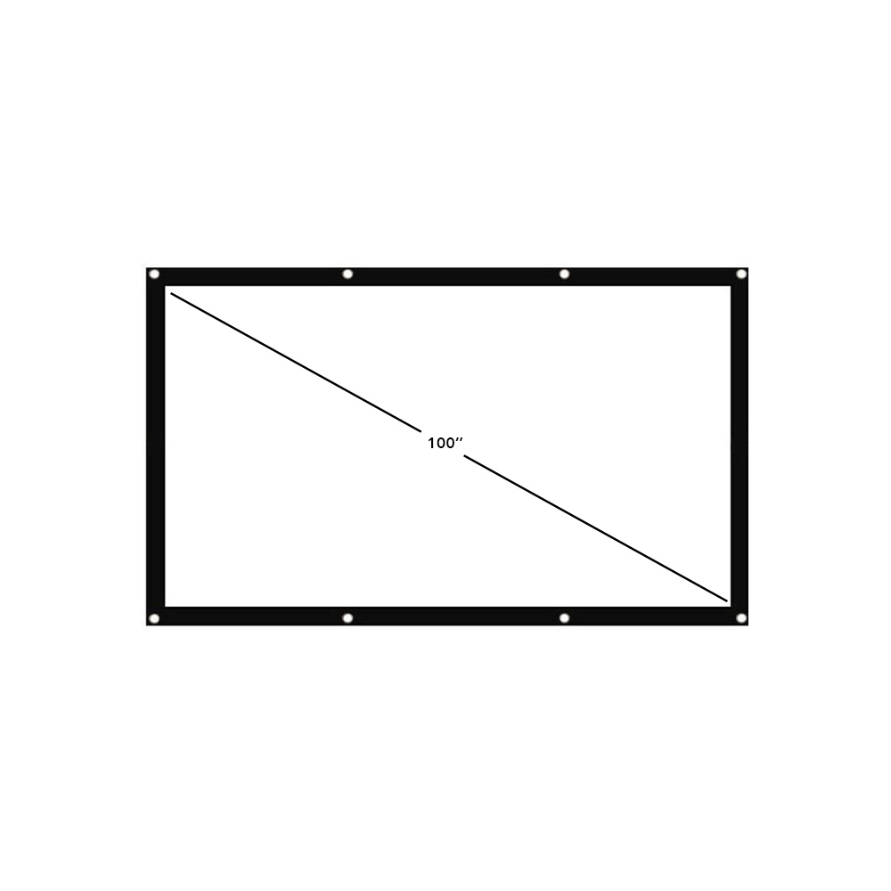 100" Fabric Projector Screen for Wall