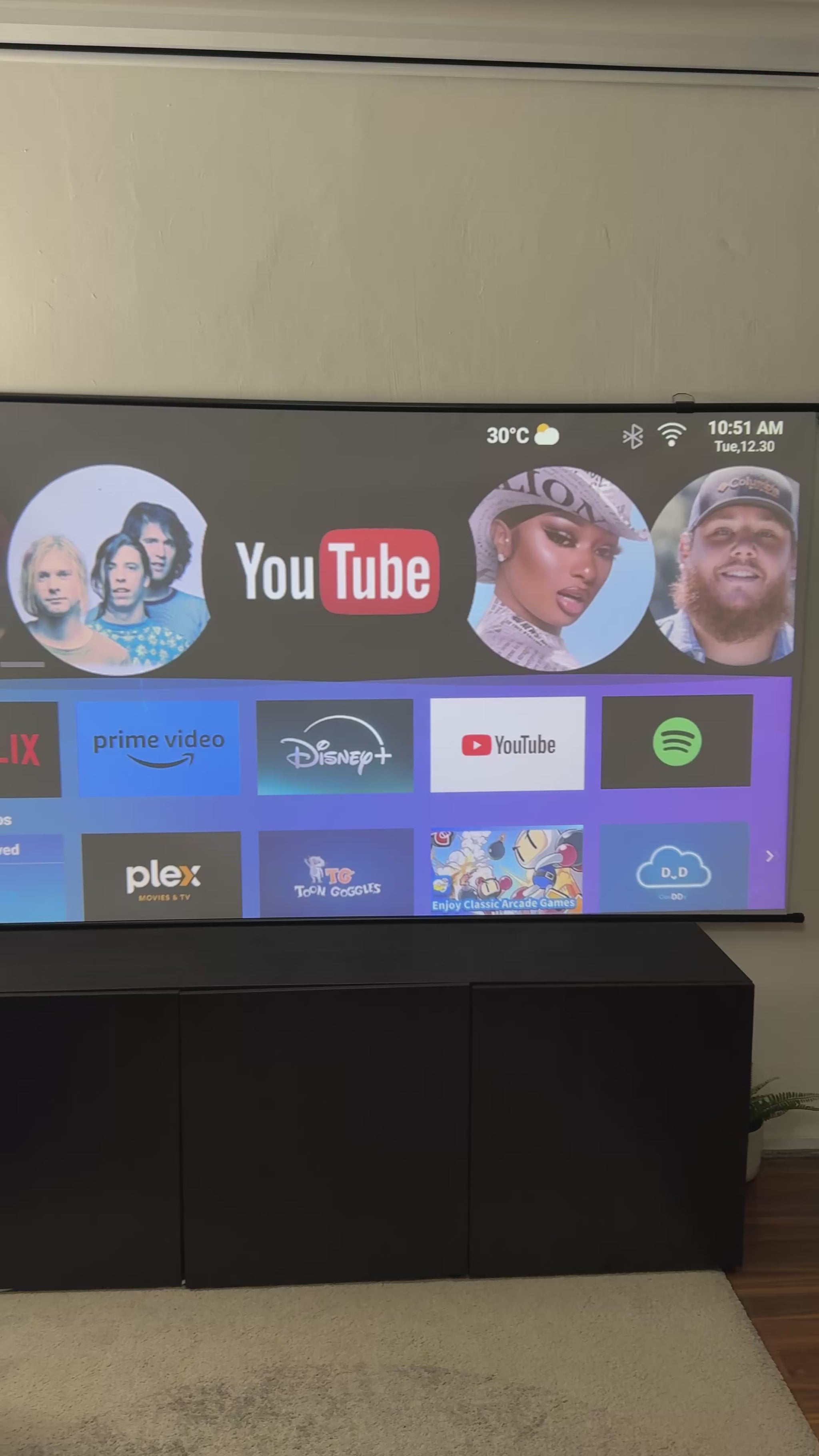 100inch ALR Screen Demo portrait