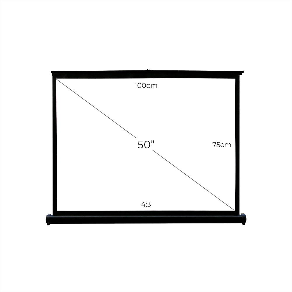 Layar Proyektor Portabel Meja 40" &amp; 50". 