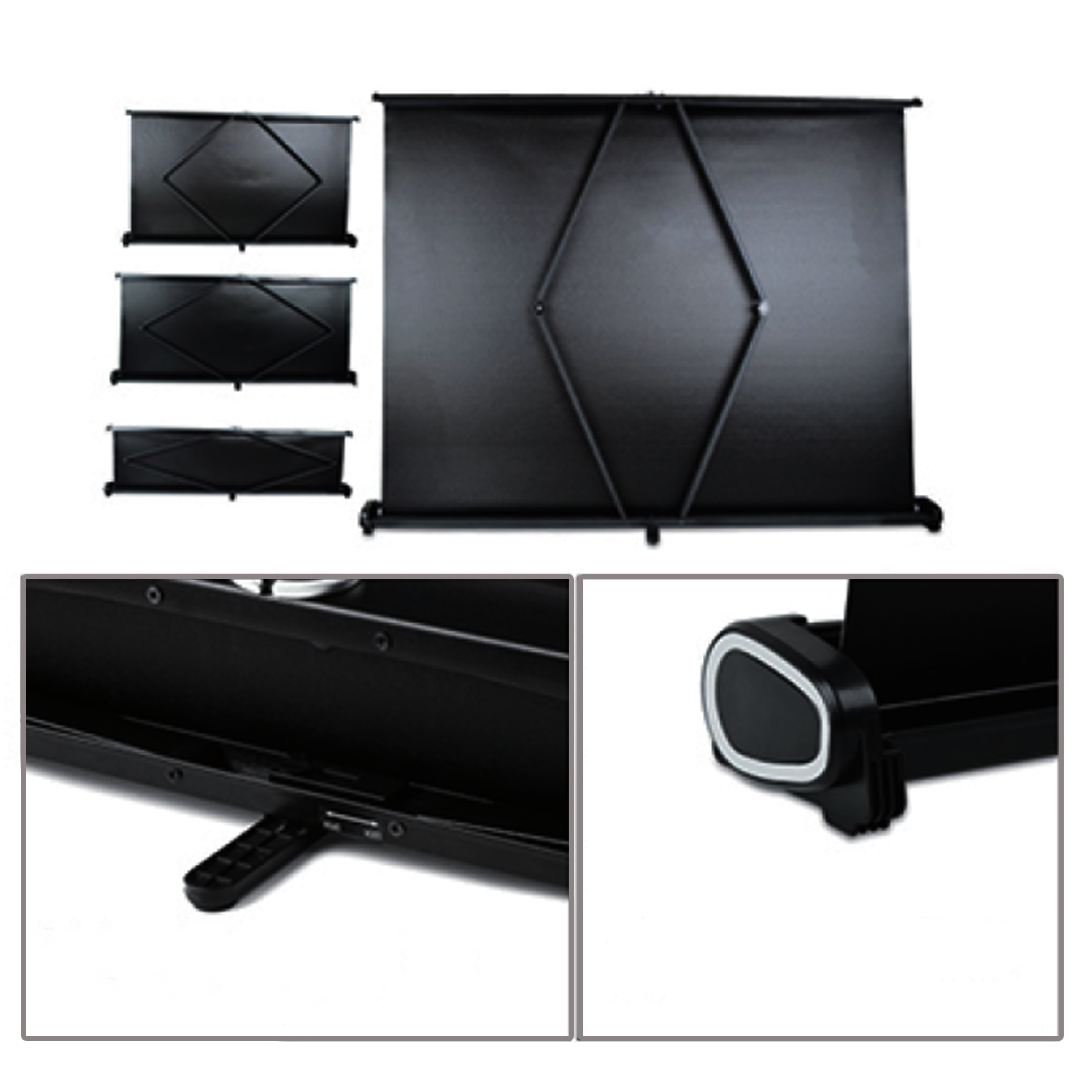 Layar Proyektor Portabel Meja 40" &amp; 50". 